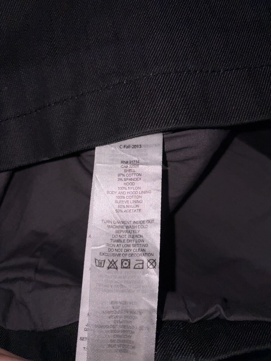 1円スタート ARMANI exchange アルマーニエクスチェンジ アルマーニ M-65 フィールドジャケット 黒 ミリタリー ZIP コットン ブラック _画像9