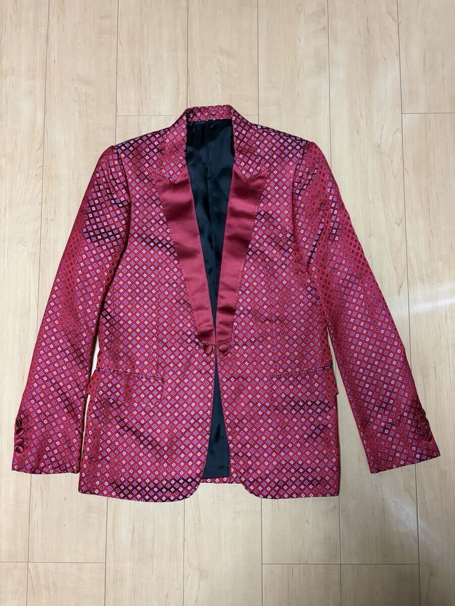 1000円スタート Dior Homme ディオールオム 2006ss エディスリマン テーラード ジャケット テーラードジャケット 赤 スーツ イタリア製 _画像1