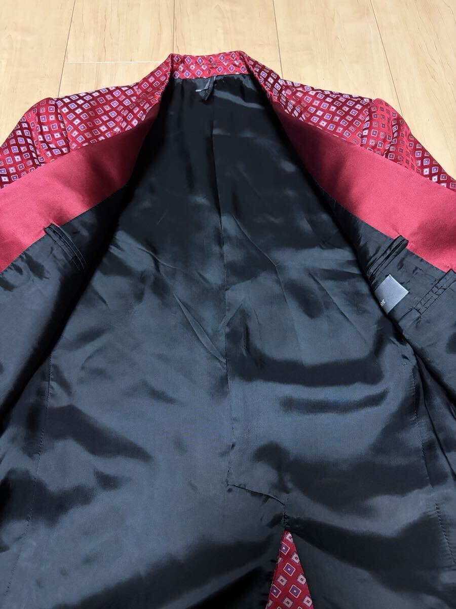 1000円スタート Dior Homme ディオールオム 2006ss エディスリマン テーラード ジャケット テーラードジャケット 赤 スーツ イタリア製 _画像3
