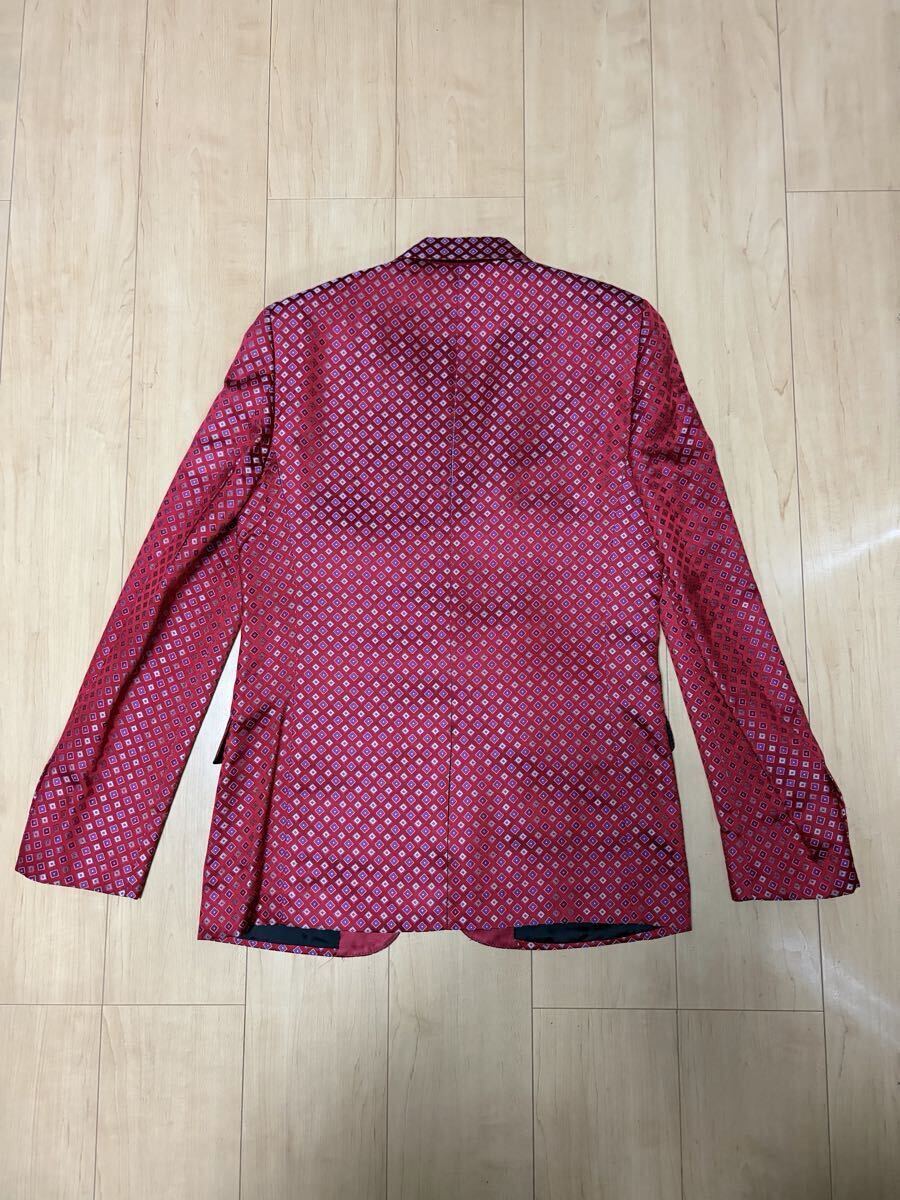 1000円スタート Dior Homme ディオールオム 2006ss エディスリマン テーラード ジャケット テーラードジャケット 赤 スーツ イタリア製 _画像5