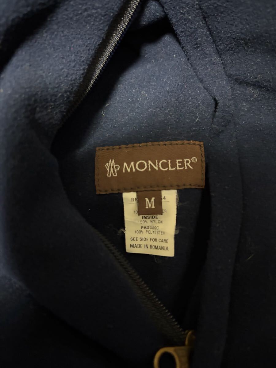 1000円スタート MONCLER モンクレール リバーシブル ジャケット ネイビー ナイロンジャケット ブルゾン M ルーマニア製_画像9