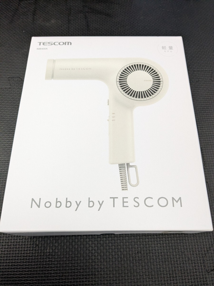 ◎0711u2111　テスコム ドライヤー Nobby by TESCOM プロフェッショナルプロテクトイオン 軽量 ノビー ホワイトアッシュ NIB400A-W_画像1