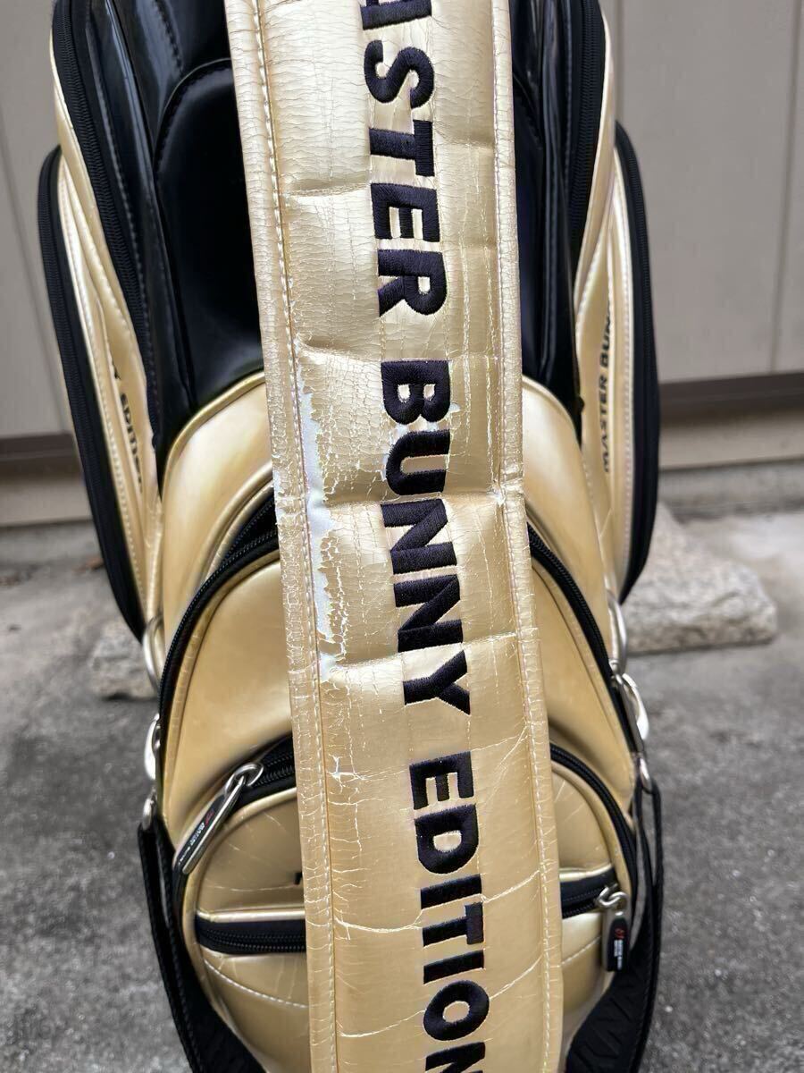 パーリーゲイツ マスターバニーキャディーバック　ゴールドと黒のツートン、_画像8