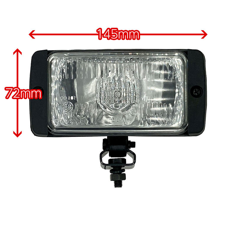 汎用 角型 フォグランプ クリア ガラスレンズ　DLAA LA-1003　140 × 72 × 71mm 左右セット_画像2