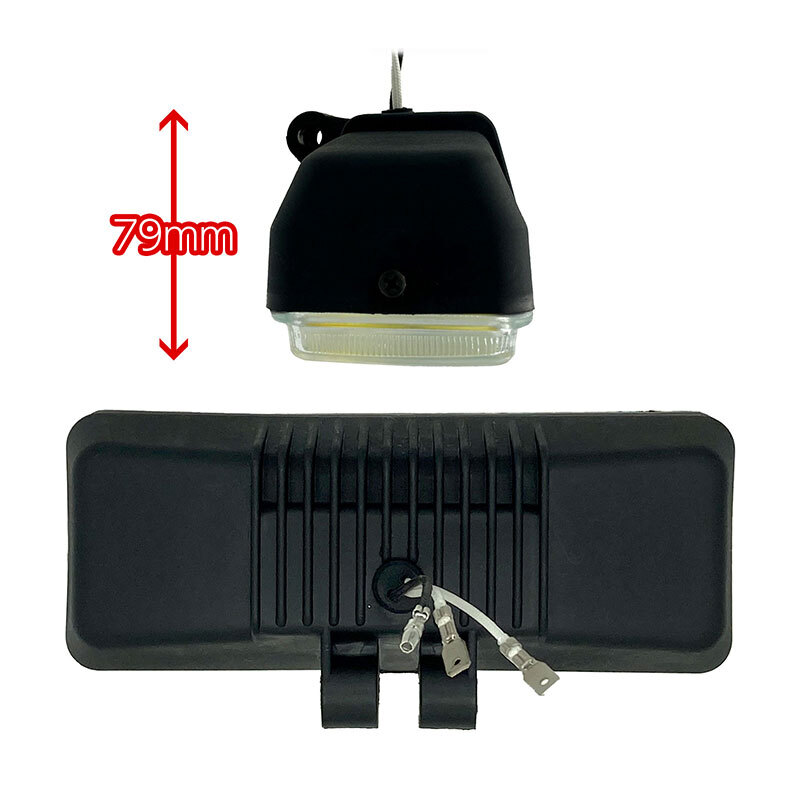 汎用 角型フォグランプ クリアー&イエロー ツインガラスレンズ カバー付き DLAA LA-8024 190×75×79mm 左右セット_画像3