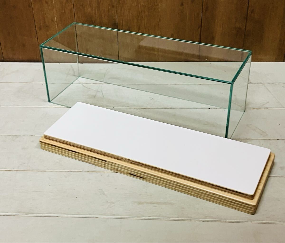 1台限定　特注ガラスケース450x150x155mm　店舗ディスプレイ、マルシェ、アクセサリー、スイーツ、ディズニー、フィギュア、プラモデル等に_画像4