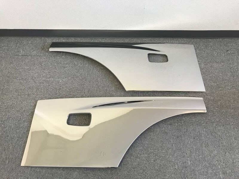 1円~メッキ ドアガーニッシュ 左右セット 日野 グランドプロフィア NEWプロフィア/エアループプロフィア H1225P_画像1