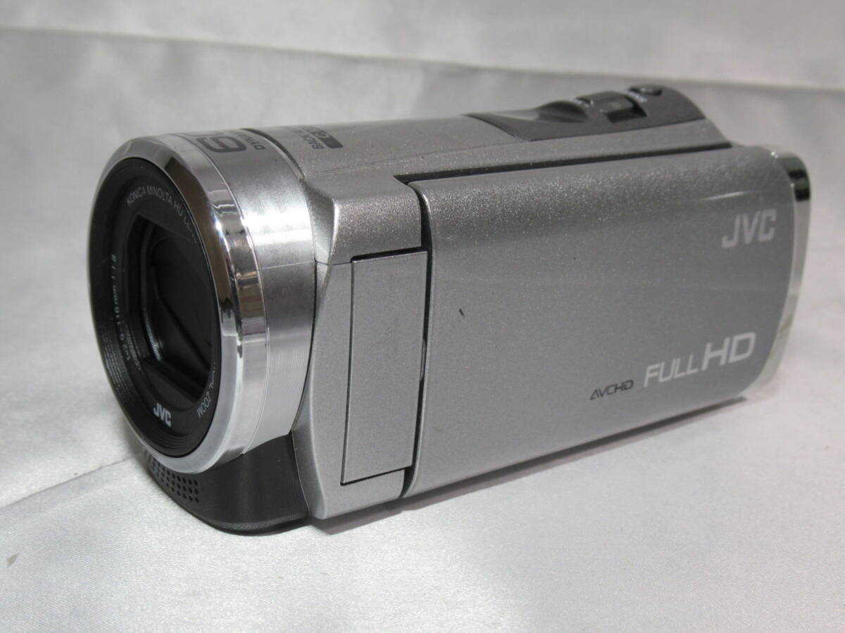 【動作確認済み】JVC　Everio　エブリオ　GZ-HM199　デジタルビデオカメラ　FULL HD　SDカード　シルバー　管Z0262_画像1