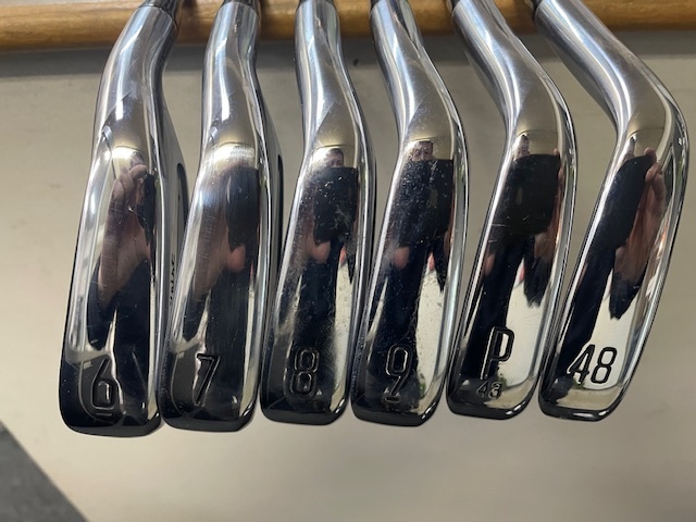 中古美品★タイトリスト T-350 (2023) #6~PW、48° アイアン6本セット★Steel Fiber i95CW 装着_画像3
