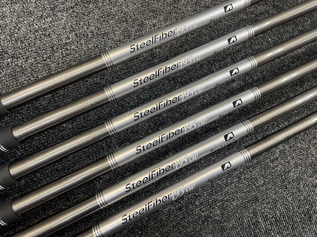 中古美品★タイトリスト T-350 (2023) #6~PW、48° アイアン6本セット★Steel Fiber i95CW 装着_画像8
