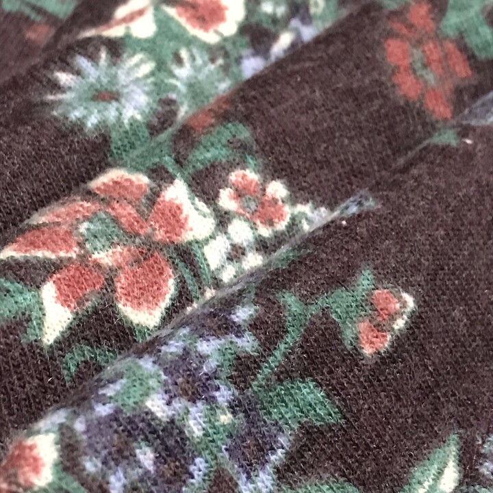 ■新品■ フラワー柄 長袖 チュニック Mサイズ 柔らか 花柄 あずき色 秋 冬 春 カットソー 起毛 フランネル風 レディース 婦人 ミセス 109_画像10