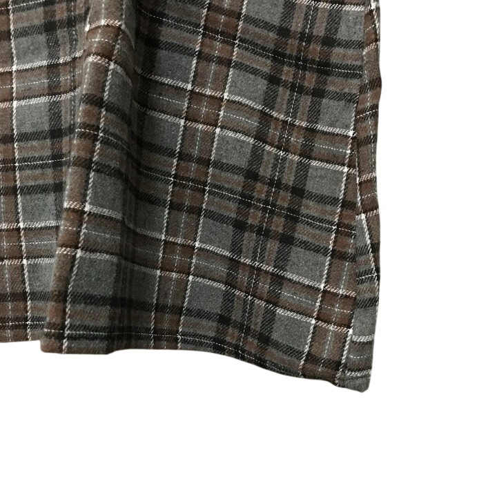 ■新品■ チェック柄 長袖 チュニック 3Lサイズ 大きいサイズ 秋冬 グレー 茶白黒 カットソー 起毛 フランネル レディース 婦人 ミセス 105_画像6