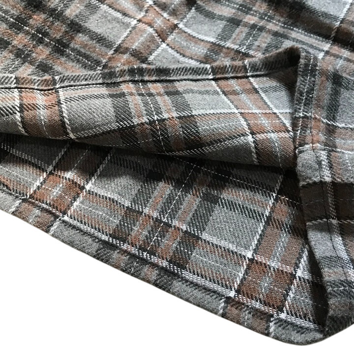 ■新品■ チェック柄 長袖 チュニック 3Lサイズ 大きいサイズ 秋冬 グレー 茶白黒 カットソー 起毛 フランネル レディース 婦人 ミセス 105_画像9