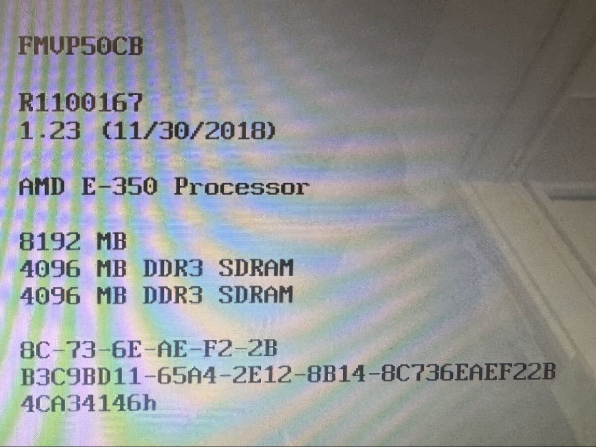 本体のみメモリー8G HDD無 LIFEBOOK PH50/C FMVP50CB 最終正常動作確認20251031 カラー黒 レタプラ発送_画像6