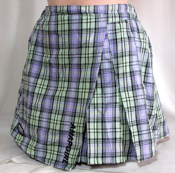 ★☆ＡＮＡＰ ＧＩＲＬ ミントグリーン＆薄パープルチェック柄スカート☆★_画像1