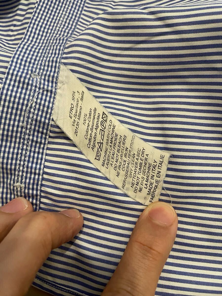 ETRO(エトロ) ボーダー長袖シャツ_画像4