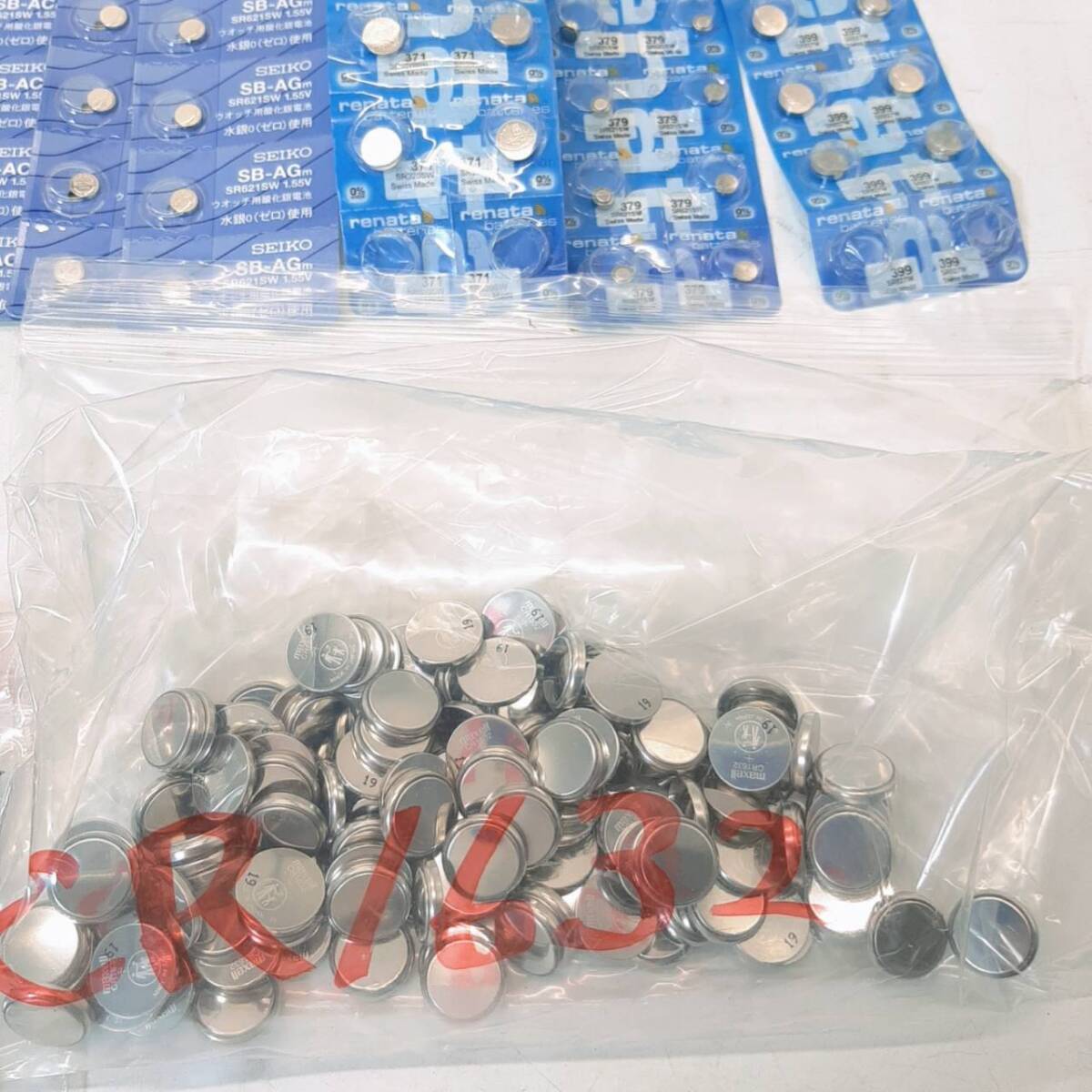w283【1円～】 ボタン電池 まとめ 大量 CR1632 CR2025 リチウム電池 SEIKO SR927 ウォッチ 時計 SR616SW 約1.1kg 現状品_画像10