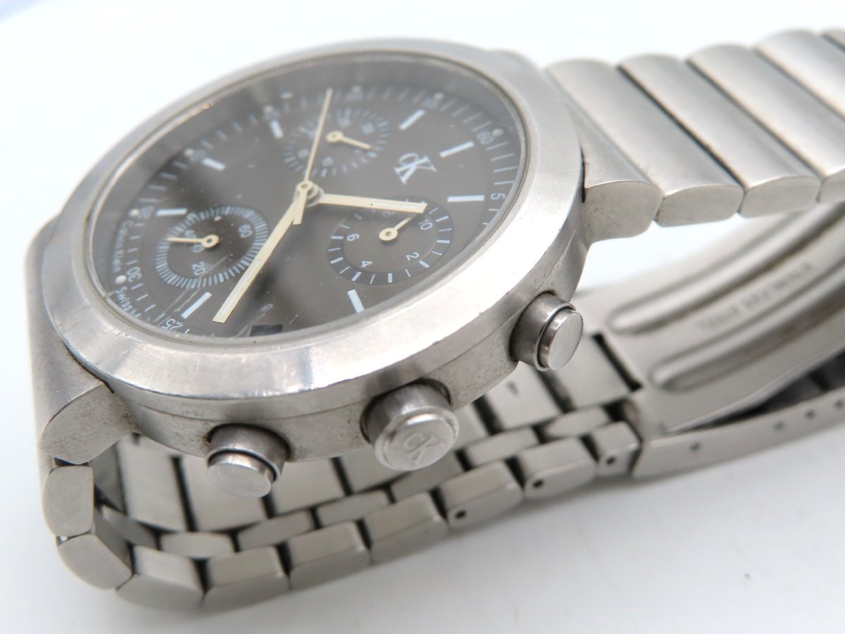 1円 カルバンクライン K2171 SS グレー文字盤 メンズ 稼働 QZ 2793702_画像2