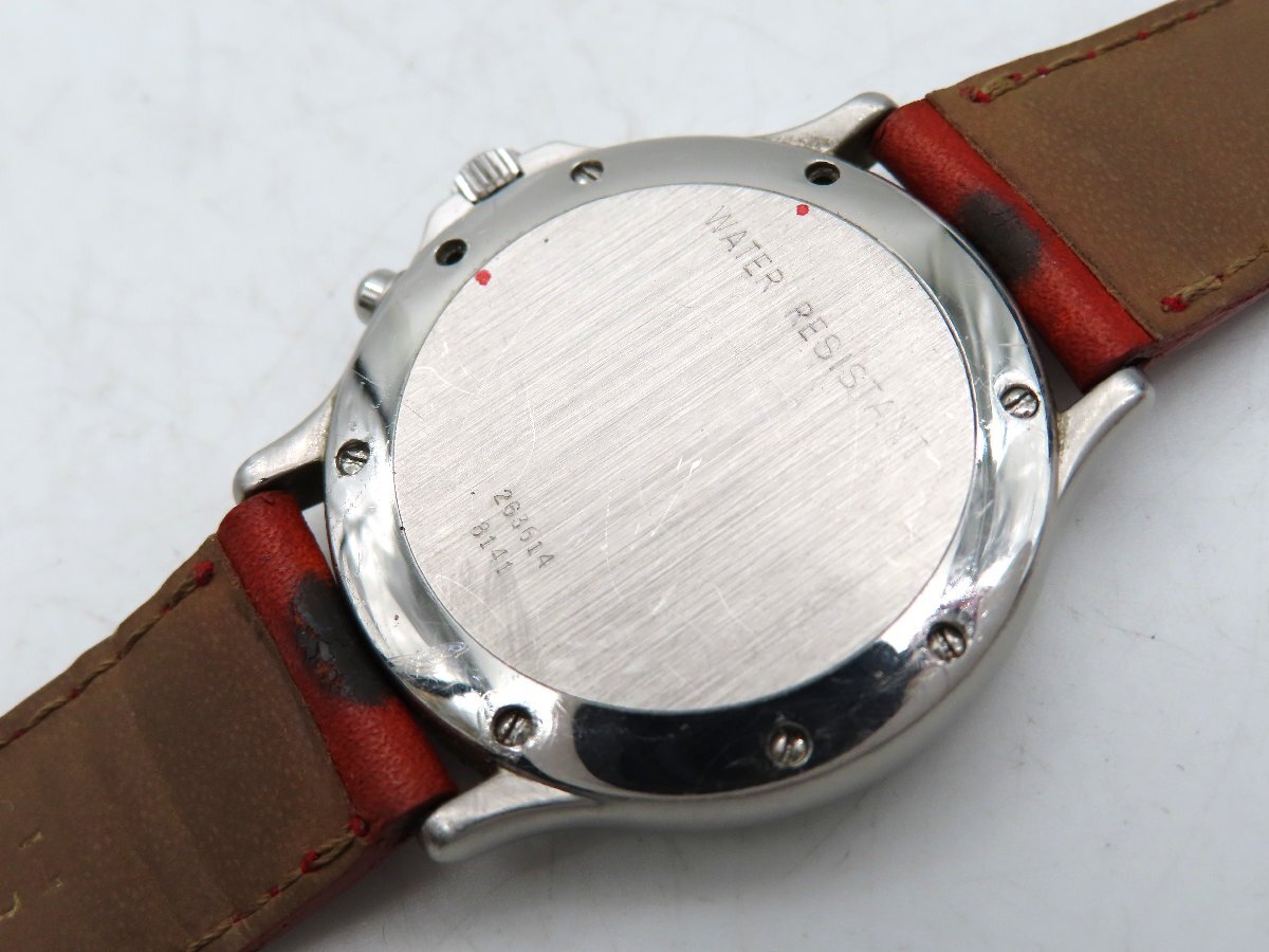 1円 ショパール 8141 ミッレミリア SS/革 ホワイト文字盤 ボーイズ 不動 QZ 26166 EE_画像4