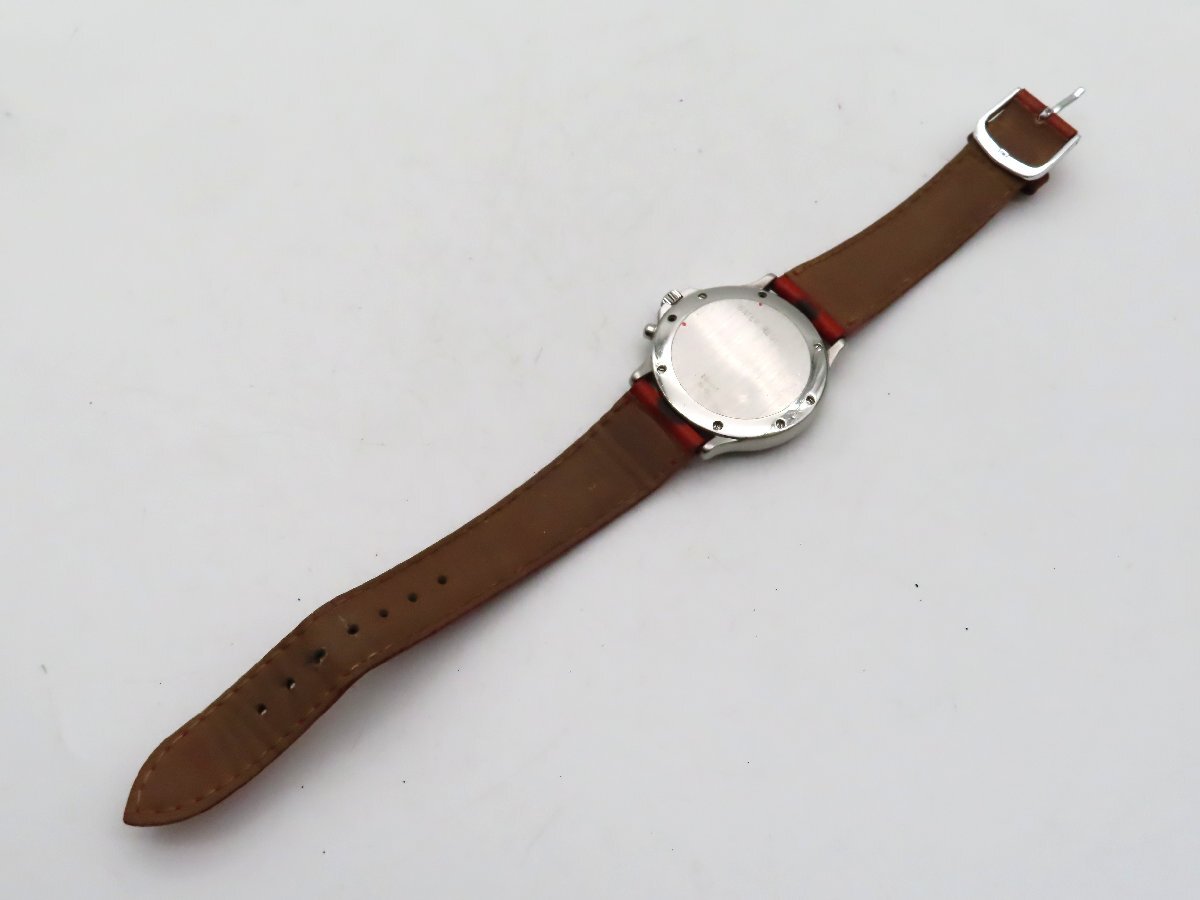 1円 ショパール 8141 ミッレミリア SS/革 ホワイト文字盤 ボーイズ 不動 QZ 26166 EE_画像6