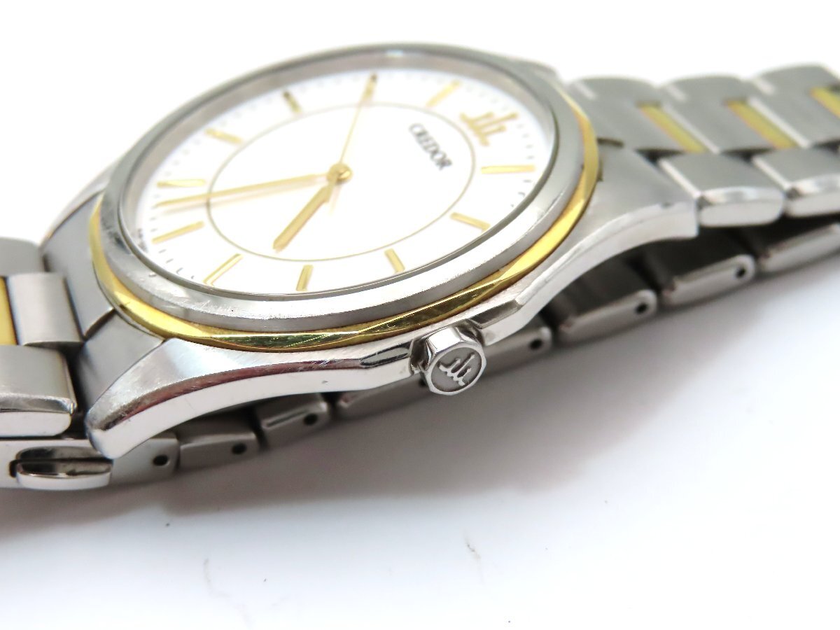 1円 セイコー 8J81-0AF0 クレドール SS/18KT シルバー文字盤 メンズ 稼働 QZ 29260 PHRH_画像2