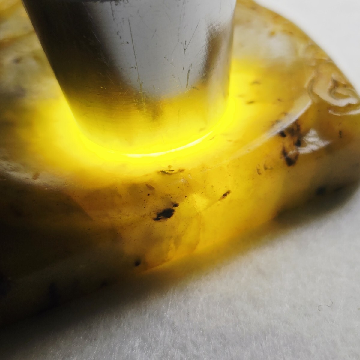 古文房具 天然石 浮彫 麒麟紋 筆添 玉硯 置物 激安_画像2