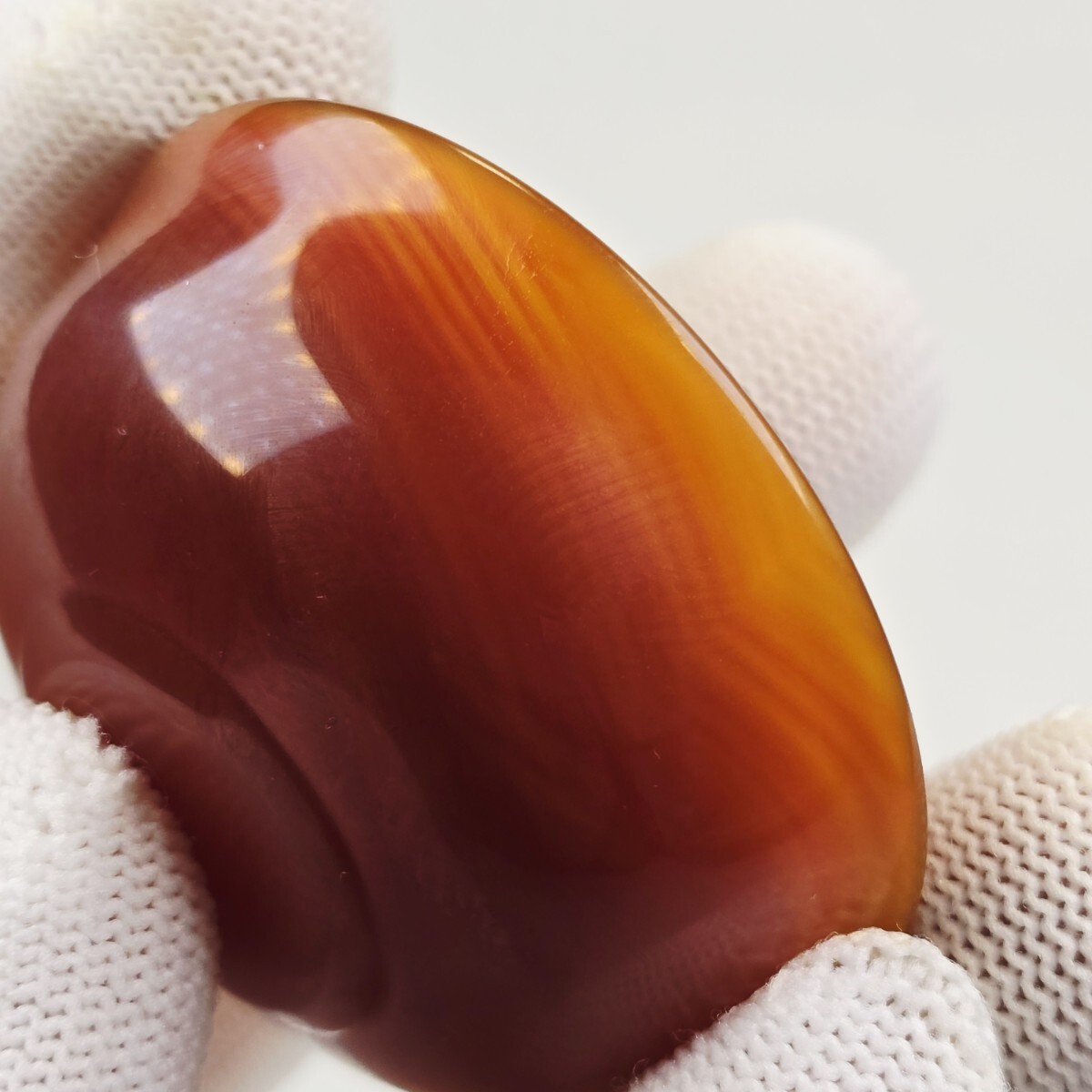 古酒器 天然赤瑪瑙 手作 薄胎杯 美品 激安_画像6