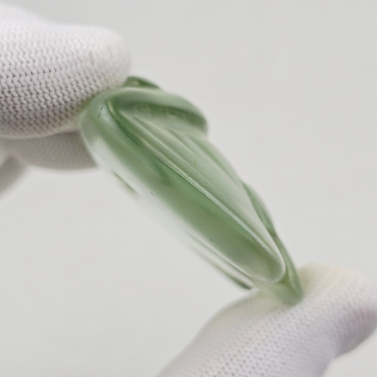 希少 本物高古瑠璃 漢瑠璃 玉 フクロウ 鳥 根付 装身具 激安_画像5