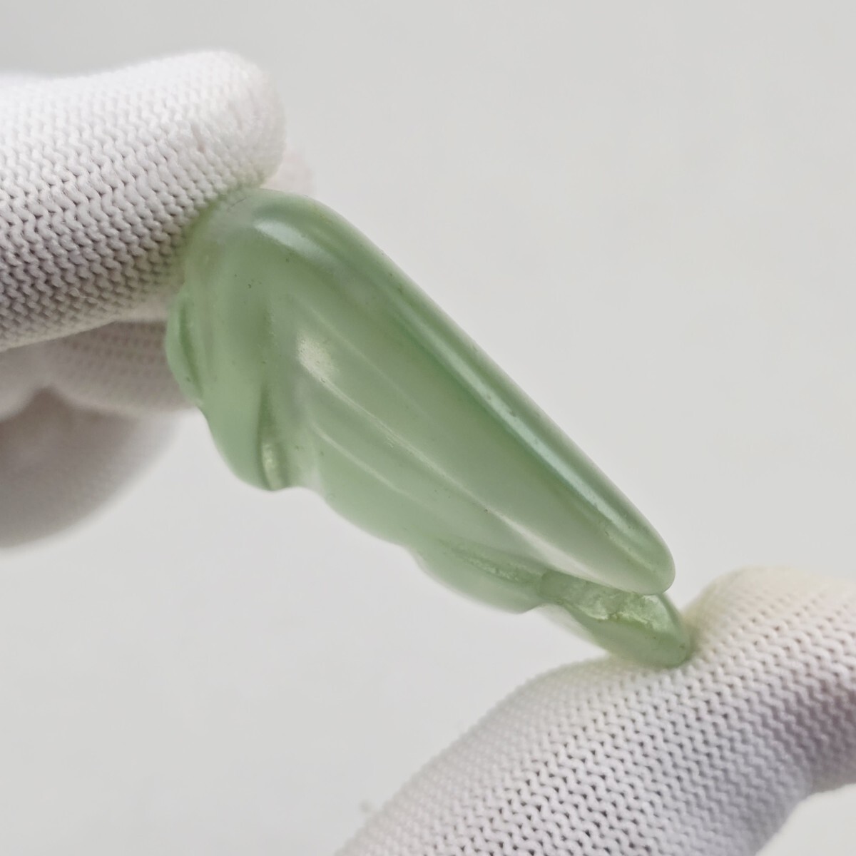 希少 本物高古瑠璃 漢瑠璃 玉 フクロウ 鳥 根付 装身具 激安_画像7