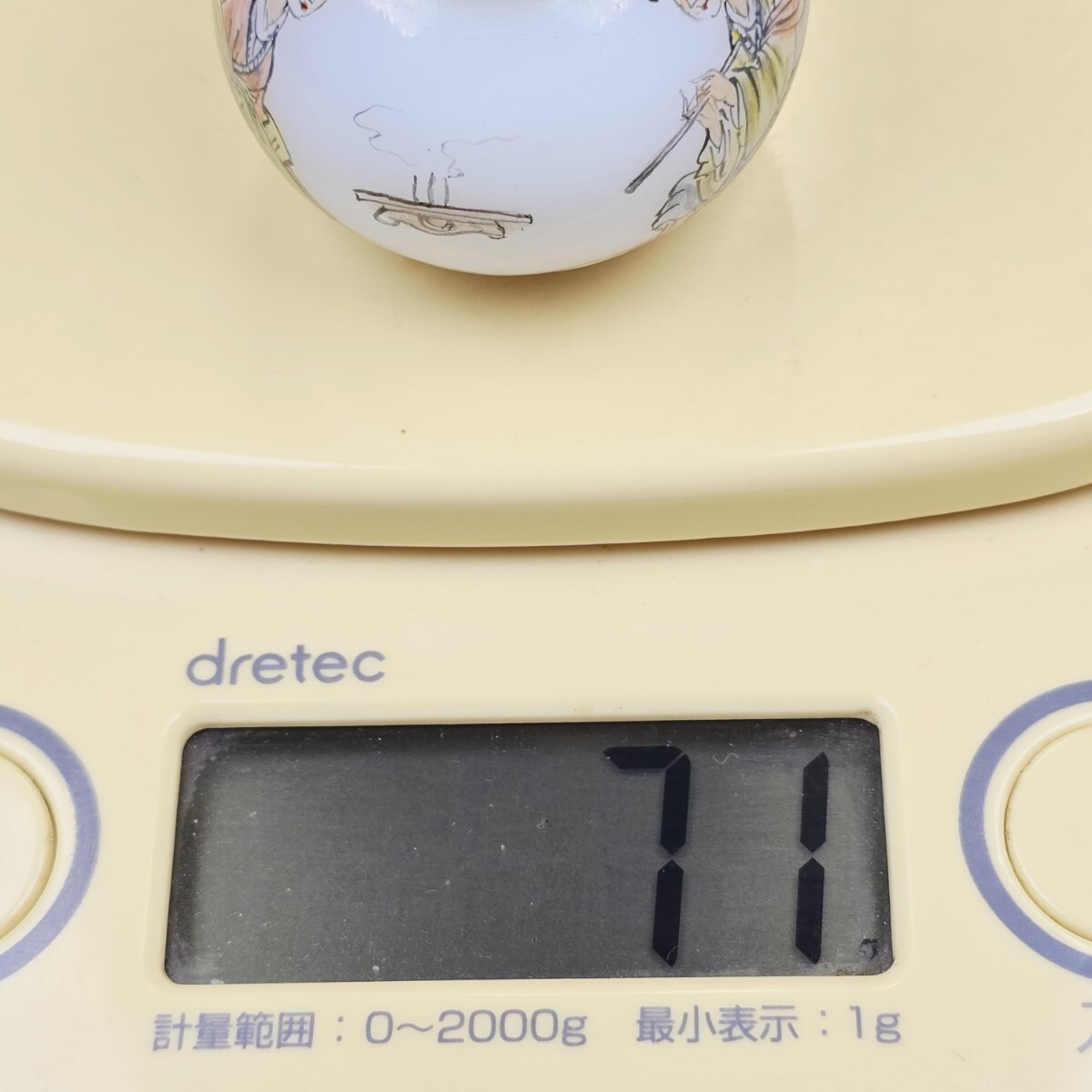 古美術 本物瑠璃 手絵 仕女嬰戯図 瓢箪形 鼻煙壺 薬瓶 清乾隆在銘 激安_画像10