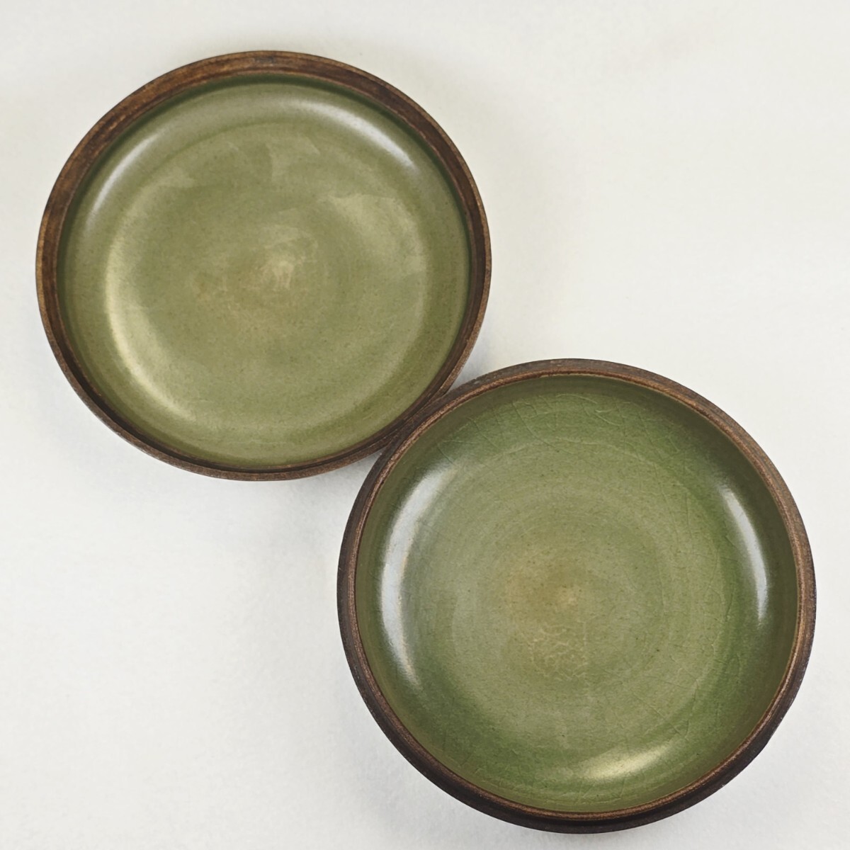 美品 中国古磁 耀州窯 青磁 釉下彫鳳紋 大捧合 大香合 茶菓合 希少_画像2