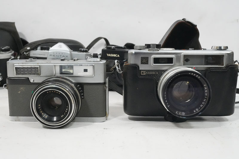 1円~【L923】カメラ等大量まとめ 12kg以上 キャノン/ニコン/ヤシカ/マミヤ 一眼レフ 中判 コンパクトカメラ スピードライト レンズ 双眼鏡_画像7