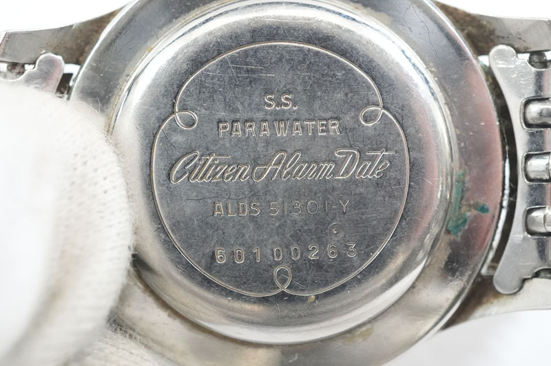 1円~【L60】実働　CITIZEN　シチズン　Alarm Date　ALDS51301-Y　アラームデイト　手巻き　デイト　21石　メンズ　腕時計_画像10