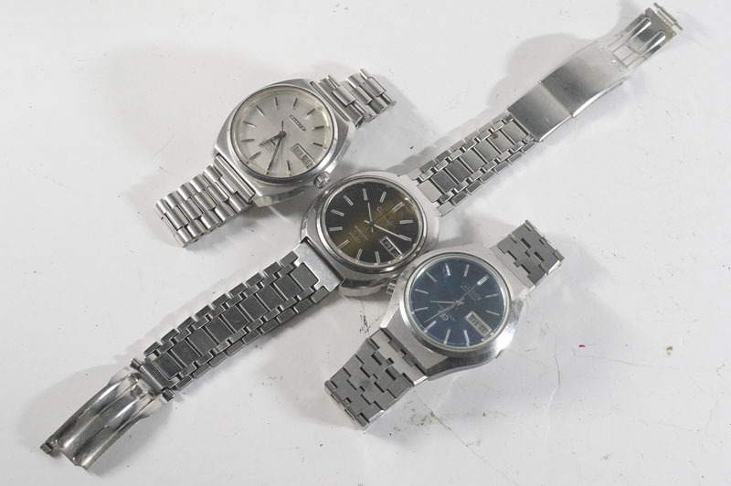 1円~【L76】CITIZEN/シチズン コスモトロン 4-790600TA/セブンスター V2 4-770561/レオパール 4-720407 自動巻き メンズ 腕時計 まとめ3点_画像2