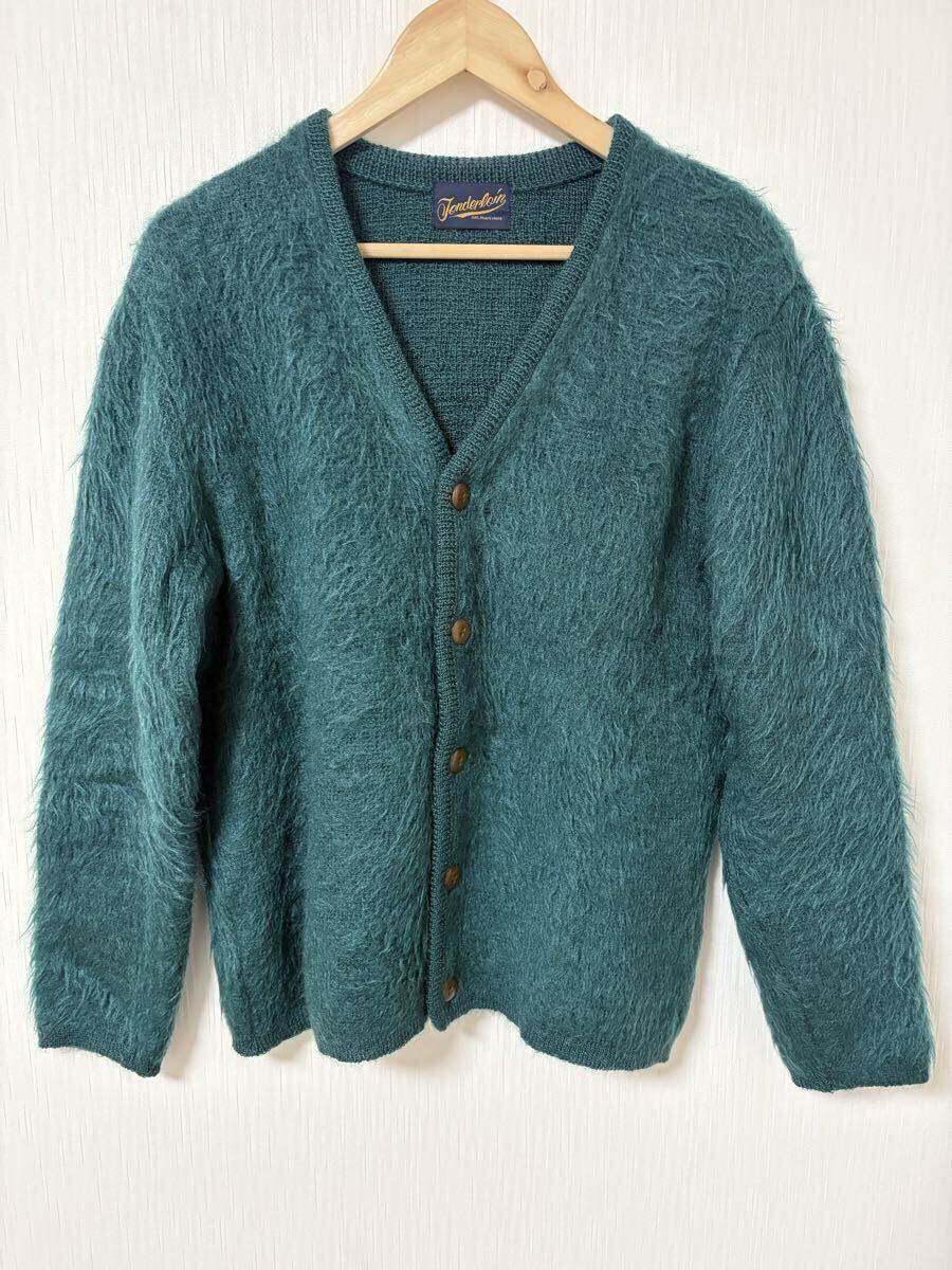 TENDERLOIN テンダーロイン T-MOHAIR CARDIGAN モヘアカーディガン エメラルドグリーン サイズ S_画像1