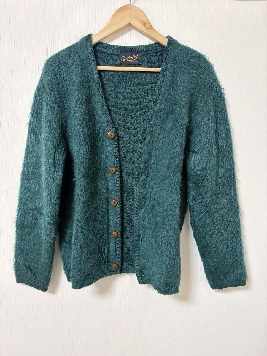 TENDERLOIN テンダーロイン T-MOHAIR CARDIGAN モヘアカーディガン エメラルドグリーン サイズ S_画像4
