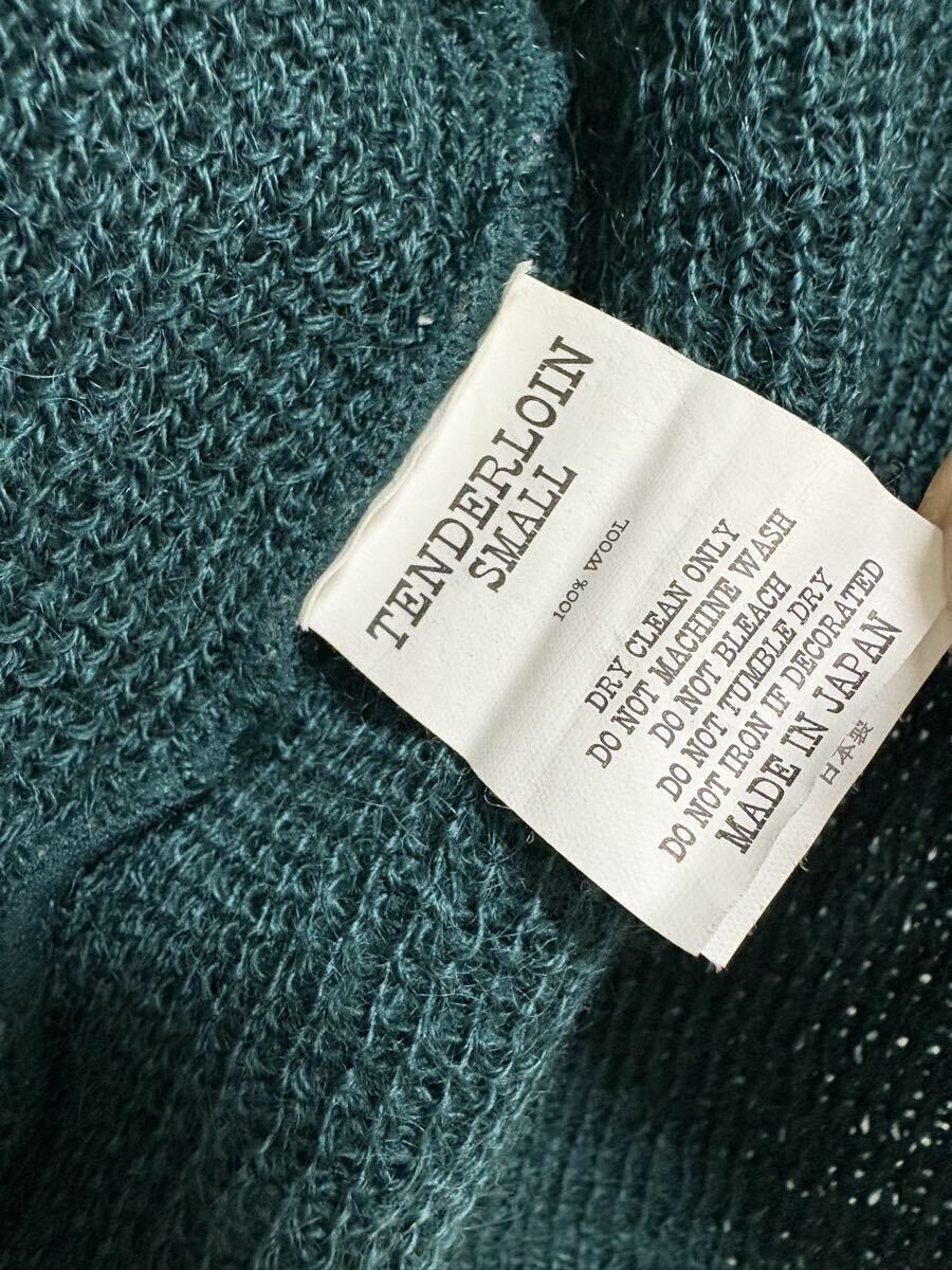 TENDERLOIN テンダーロイン T-MOHAIR CARDIGAN モヘアカーディガン エメラルドグリーン サイズ S_画像8