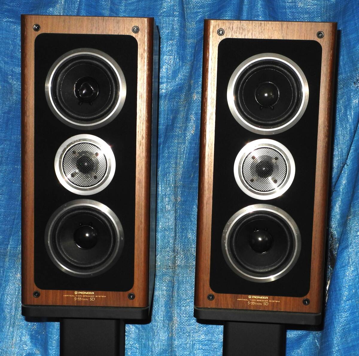 ★ PIONEER の スピーカー ペア Sー55 TSD 台付_画像2
