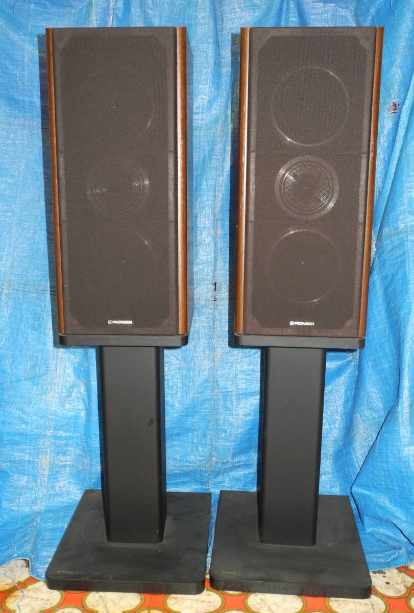★ PIONEER の スピーカー ペア Sー55 TSD 台付_画像1