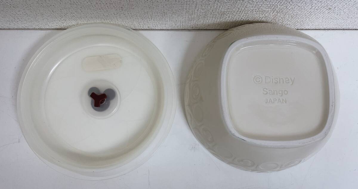 【ディズニーのレンジ蓋付き、耐冷・耐熱食器3点セット★】ホワイト/グリーン/ブルー/レンジパック/可愛い/料理/A711-019_画像5