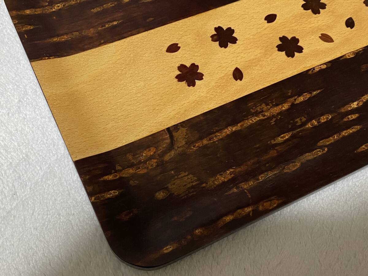  обычная цена ¥7,150* новый товар [ традиция прикладное искусство Sakura кожа умение / глициния дерево . 4 . магазин ] натуральное дерево производства . минут поддон Sakura *