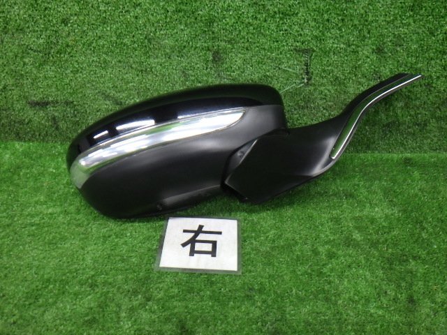 # 目立つ傷無 即決あり H25年 プジョー 208 ABA-A95F01 右 ドアミラー 6P5P サイドミラー 黒パール KTV 動作確認済 [ZNo:07011355]_画像1
