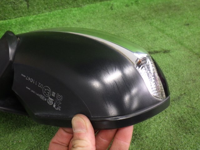 # 即決あり H25年 プジョー 208 ABA-A95F01 左 ドアミラー 5P4P サイドミラー 黒パール KTV 動作確認済 [ZNo:07011353]_画像5