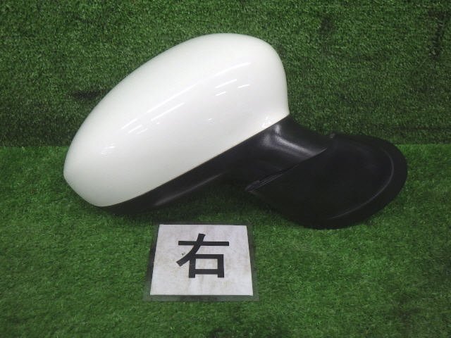 ★ 目立つ傷無 即決あり H23年 フィアット 500 ABA-31212 右 ドアミラー サイドミラー 白パール 268 動作確認済 [ZNo:07015238]_画像1
