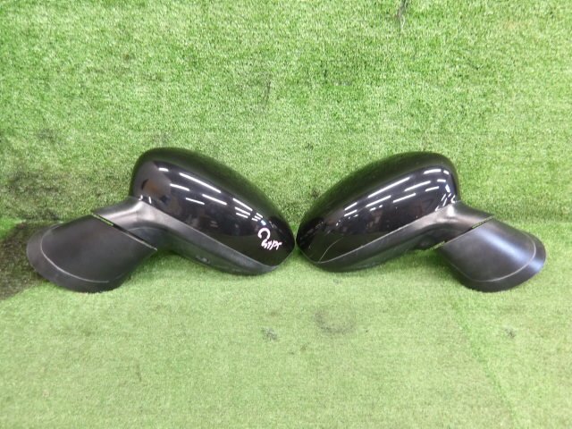 # 即決あり H23年 フィアット 500 ABA-31209 右H ドアミラー 左右 セット 電動可倒 サイドミラー 黒パール 876 動作確認済 [ZNo:07025792]_画像1