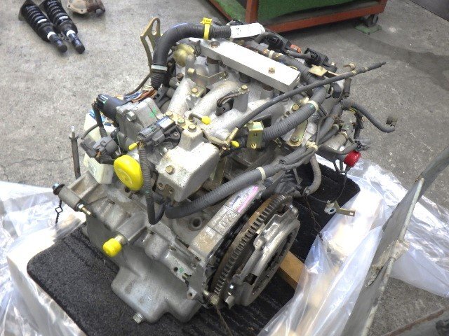 # 低走行!! H12年 アクティ HA7 エンジン E07Z 12100-PFB-010/11000-PFE-J00 1.8万km 現状販売 ※個人宅不可(福山通運支店止め)[07017981]_画像4