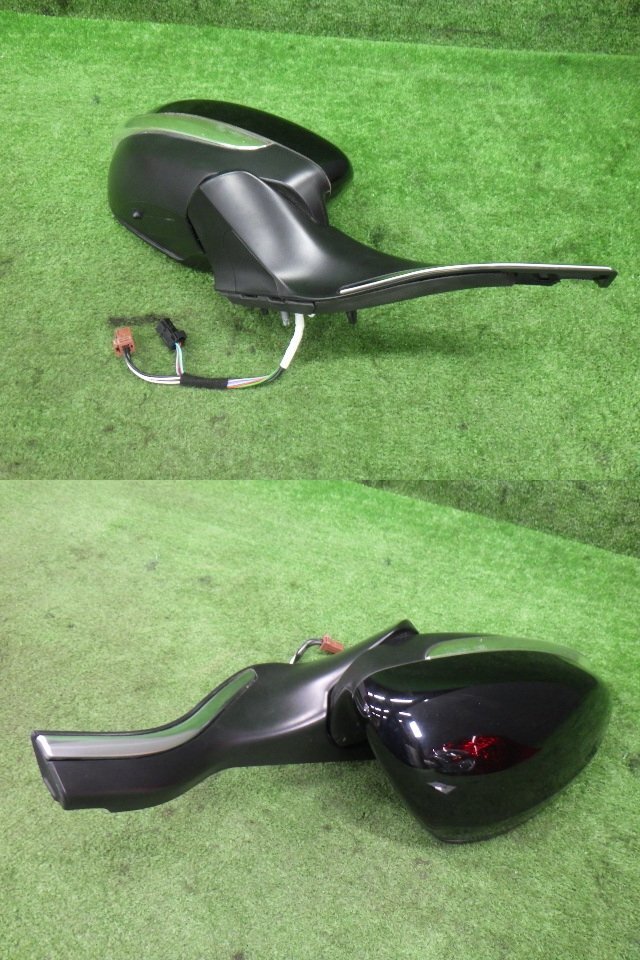 # 目立つ傷無 即決あり H25年 プジョー 208 ABA-A95F01 右 ドアミラー 6P5P サイドミラー 黒パール KTV 動作確認済 [ZNo:07011355]_画像2