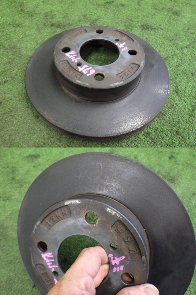 # H15年 ソリオ MA34S 純正 フロント ディスク ローター ブレーキ キャリパ― 左右 セット 55311-75F00/55101-75F10-999 [06021646]_画像3