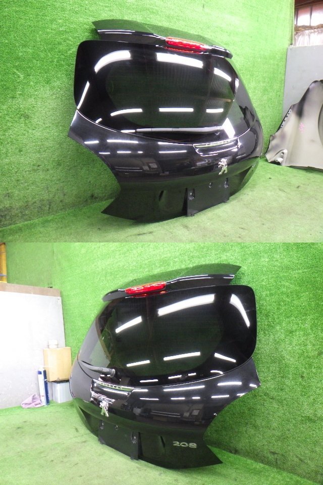 # 凹み無 H25年 プジョー 208 ABA-A95F01 バックドア リアゲート 黒パール KTV ※個人宅不可(福山通運支店止め)[ZNo:07011356]_画像2