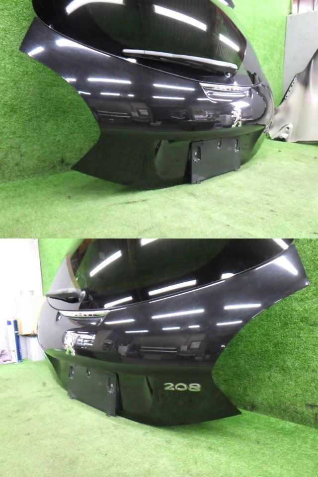 # 凹み無 H25年 プジョー 208 ABA-A95F01 バックドア リアゲート 黒パール KTV ※個人宅不可(福山通運支店止め)[ZNo:07011356]_画像4